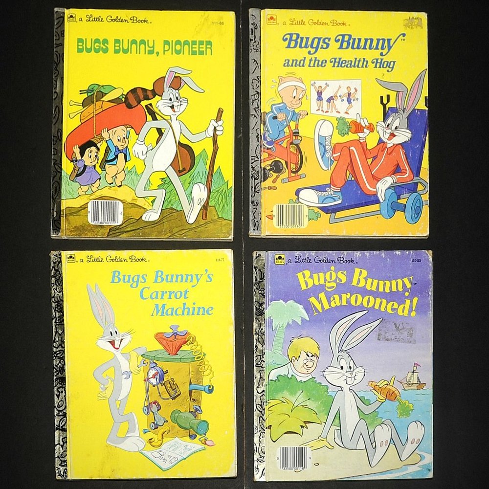 VTG Little Golden Books Lot of 4 Looney Tunes Bugs Bunny Stories 1970's 1980's